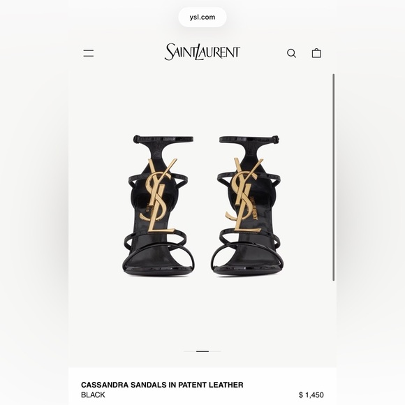 Saint Laurent Shoes - Saint Laurent Black and Gold Heels